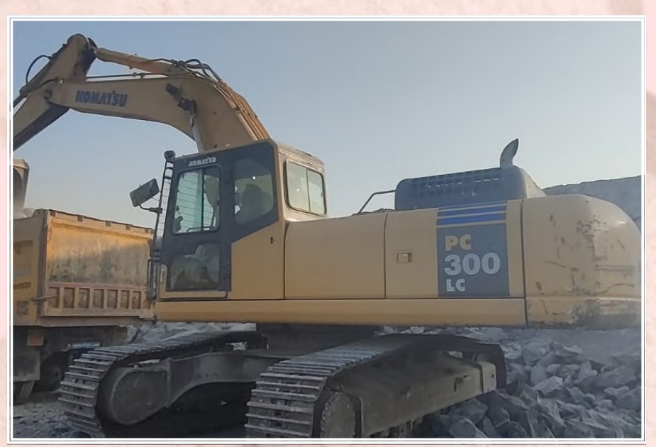 Excavator at a mining site